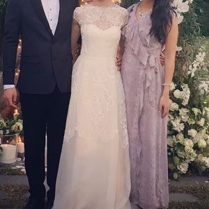 Banana Republic lavender gray long dress